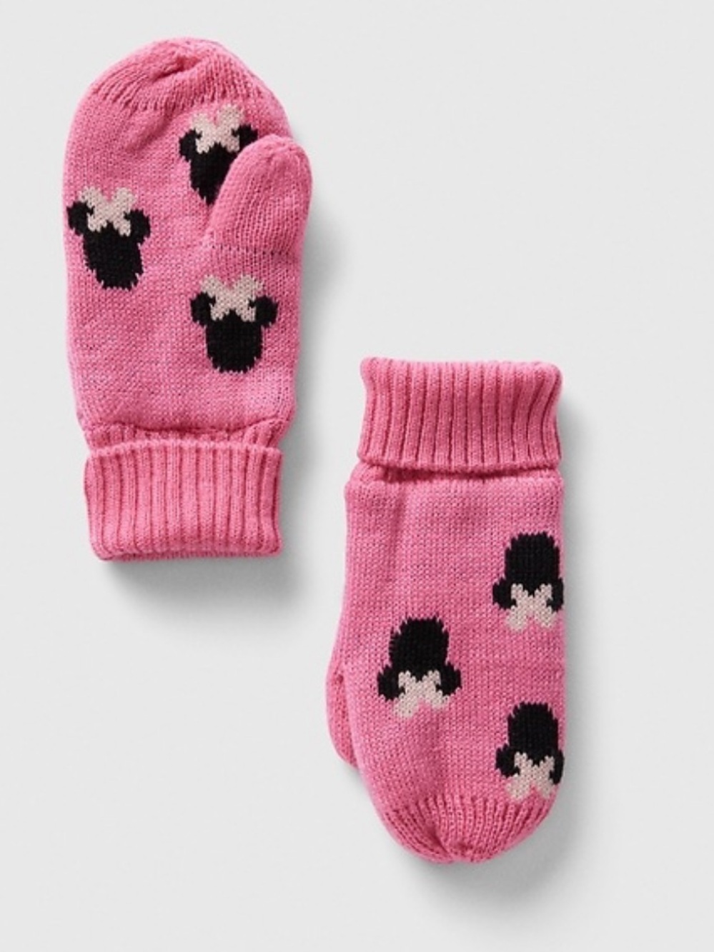Gap x Disney Minnie Mouse Pink Fleece-Lined Mittens